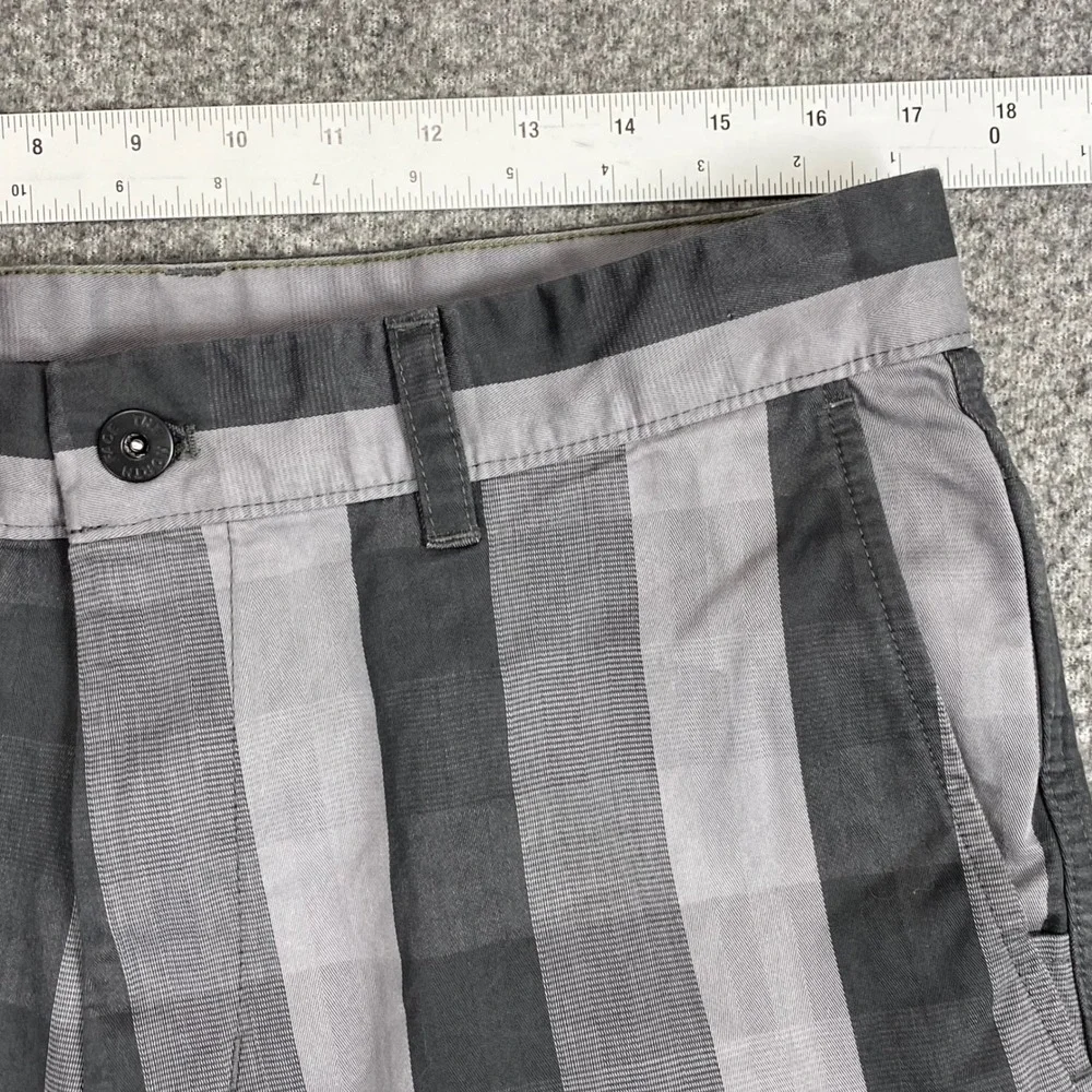 New The North Face Narrows Plaid Shorts Mens 34 Grey Cotton Plaid Gorpcore $59